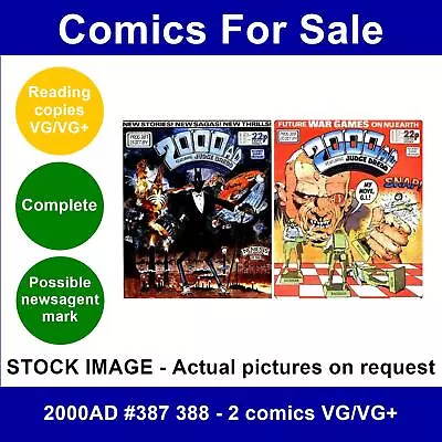 Buy 2000AD #387 388 - 2 Comics VG/VG+ • 4.49£