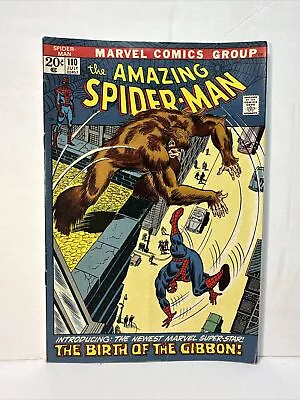 Buy The Amazing Spider-Man #110 Marvel Comics 1972 7.5 VF- 1st Gibbon Appearance • 40.38£