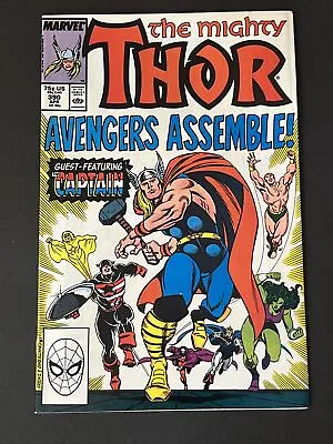 Buy The Mighty Thor #390 NM- 1988 Marvel Comics Captain America Lifts Mjolnir • 27.80£