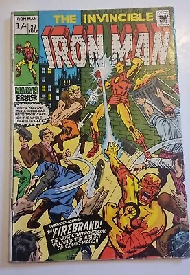Buy IRON MAN #27 - JUL 1970 - 1st FIREBRAND APPEARANCE! • 15£