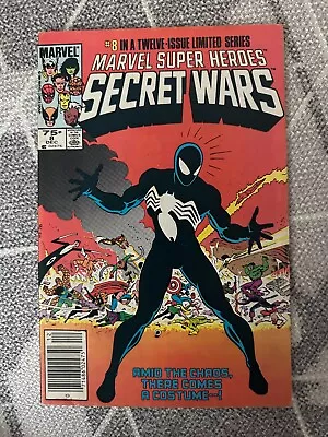 Buy Marvel Super-Heroes Secret Wars #8 / First Black Costume / VENOM! / Newstand • 99.58£