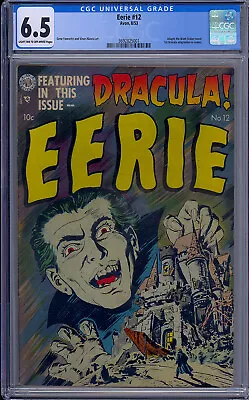Buy Cgc 6.5 Eerie #12 1st Bram Stokers Dracula Adaptation Pre-code Horror Avon 1953 • 1,524.69£