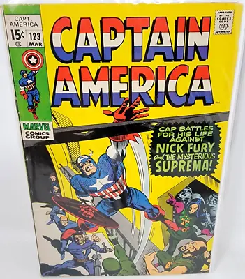 Buy Captain America #123 Suprema 1st Appearance *1970* 7.5 • 19.76£