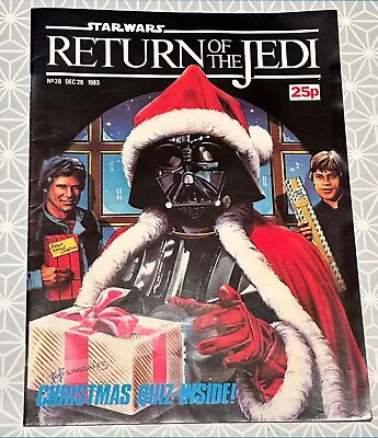 Buy Star Wars Xmas Vader Return Of The Jedi No 28, December 1983 UK Marvel Comic • 24.95£