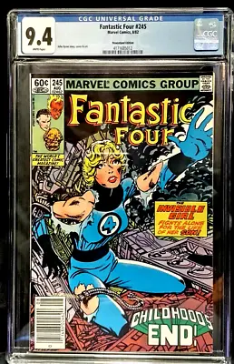 Buy Fantastic Four 245 Newstand Edition  CGC 9.4 NM  W/ PAGES  N/CASE • 63.24£