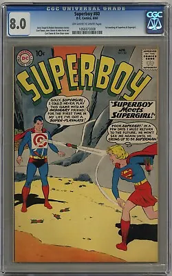 Buy Superboy #80 Cgc 8.0 Off-white To White Pages Dc Comics 1960 • 237.90£