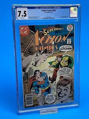 Buy Action Comics #468 CGC 7.5! Neal Adams Classic Cover! Beautiful Copy! LOOK! • 81.09£