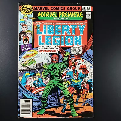 Buy MARVEL PREMIERE #30 1976 INVADERS LIBERTY LEGION KIRBY HECK Captain America MVS • 4.74£