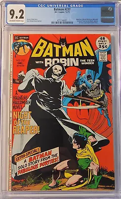 Buy 1971 Batman 237 CGC 9.2 Classic Reaper Cover Robin RARE • 538.86£