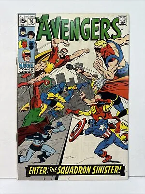 Buy The Avengers #70 1st Appearance Squadron Sinister! Marvel 1969 VF 8.0 • 80.41£