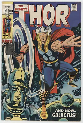 Buy Mighty Thor 160 Marvel 1969 VF Stan Lee Jack Kirby Galactus Ego Sif • 231.86£