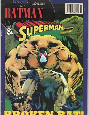Buy Rare Uk Batman & Superman Comic # 9 Featuring Bane From Annual 3 Vg 1994 • 8.99£
