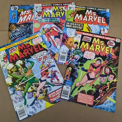 Buy Ms Marvel Lot Of 5 Bronze Age #1, #2, #8, #12, #21 Marvel Comics Vintage • 51.39£