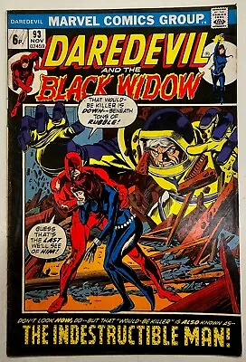 Buy Marvel Comics Bronze Age Early Daredevil Key Issue 93 High Grade VG Black Widow • 1.53£