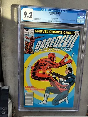 Buy Daredevil 183 CGC 9.2 White Pages Newsstand 1st Meeting Of Daredevil & Punisher • 96.51£