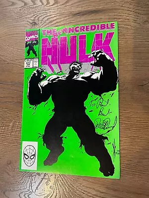 Buy Incredible Hulk #377 - Marvel Comics - 1991 ** 1st App Professor Hulk - SIGNED B • 35£
