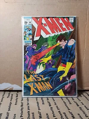 Buy Uncanny X-Men #59 Marvel Comics 1969 Silver Age 1st App Dr. Lykos • 59.16£