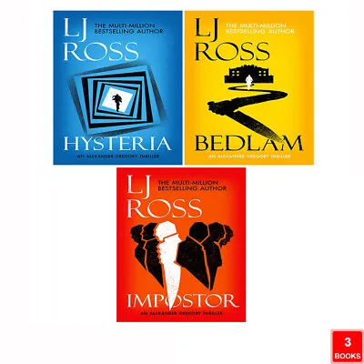 Buy Alexander Gregory Thrillers 3 Books Collection Set By LJ Ross Impostor,Hysteria • 20.99£