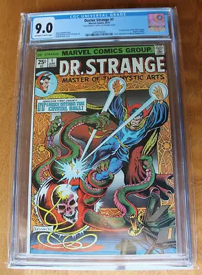 Buy Dr. Strange Master Of The Mystic Arts #1 CGC 9.0 Marvel Comic Book Doctor (G-4) • 236.62£