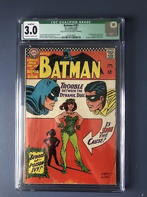 Buy Batman #181 CGC 3.0 1966 1st App Of Poison Ivy - Complete Married Centerfold • 249.99£