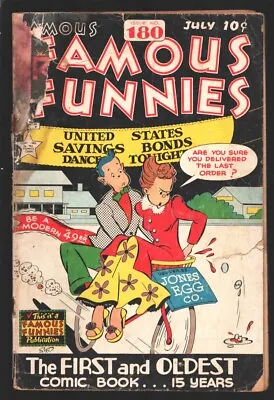 Buy Famous Funnies #180 1949-Bicycle Cover-Buck Rogers-Scorchy Smith-Oaky Doaks &... • 16.74£