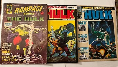 Buy 3 X Marvel Rampage Comics Starring The Hulk #4; #6; #19 • 8£