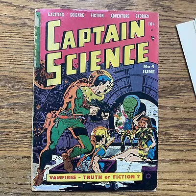 Buy Captain Science #4  1951 - Vampires Truth Or Fiction Comic Book • 236.39£