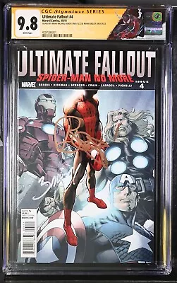 Buy ULTIMATE FALLOUT 4 (1ST MILES MORALES) SIGNED BENDIS & BAGLEY -1st Print CGC 9.8 • 1,739.33£