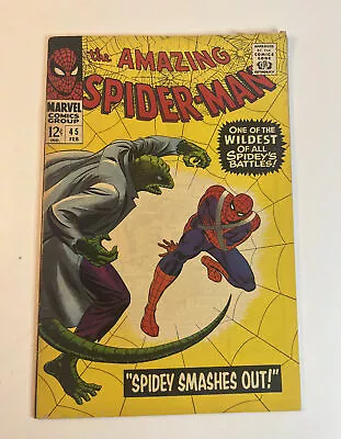 Buy Amazing Spider-Man #45 (1967) MEGA KEY! 3rd Appearance Of Lizard, Stan Lee, WOW! • 60.23£