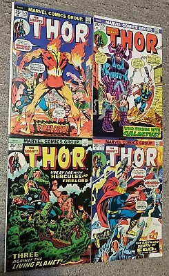 Buy Mighty Thor Lot # 225 1st FIRELORD VF/NM 9.0 #226 VF #227 VF #228 F+ 1974 Marvel • 156.48£