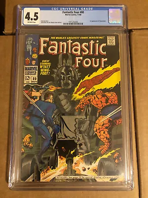 Buy Fantastic Four #80 1968 CGC 4.5 Stan Lee & Jack Kirby's Legendary Silver Age Run • 39.97£
