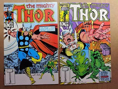 Buy The Mighty Thor 364 365 1st Full Throg Nice VF/NM Lot Of 2 1986 Marvel Frog • 22.96£