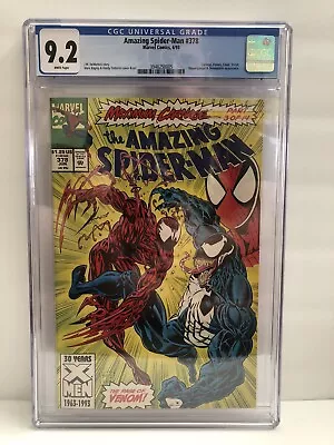 Buy Amazing Spider-man 378 CGC 9.2 White Pages Maximum Carnage 3 Of 14 Venom • 62.75£