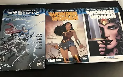 Buy 3 DC Graphic Novel Lot Dc Universe Rebirth, Wonder Woman Year1 ,vol 1 The Lies • 20.08£