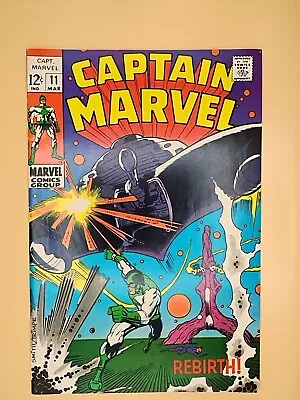 Buy Captain Marvel #11 Marvel Comics 1969 Beautiful High Grade Book!! • 35.30£