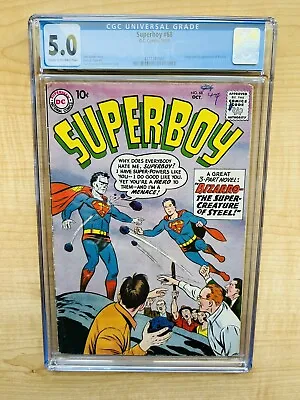 Buy Superboy #68 CGC 5.0 DC 1958 1st Bizarro! Superman! Key!! • 920.70£