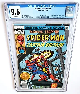 Buy Marvel Team-up #65 Cgc 9.6 1978 Spider-man  +1st Us Appearance Captain Britain+ • 222.30£