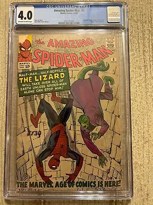 Buy Amazing Spider-man 6 - Cgc Vg 4.0 - 1st Appearance Of The Lizard (1963) • 869.67£
