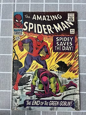 Buy The Amazing Spider-Man #40 Green Goblin Origin Story!Fine Condition Vintage 1966 • 178.88£