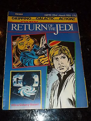 Buy Star Wars Weekly Comic - Return Of The Jedi - No 92 - Date 23/03/1985 - UK Comic • 8.99£