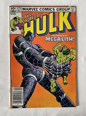 Buy Issue #275 Marvel Comics Group The Incredible HULK Menace Of Megalith Sept 1982 • 11.95£