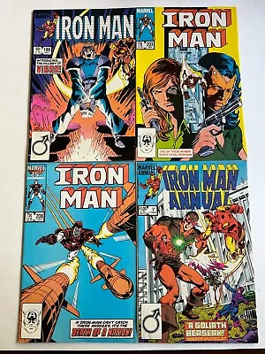 Buy IRON MAN #186 #203 #208 And ANNUAL #7   FOUR (4) LATE BRONZE MARVELS 1986 • 3.57£