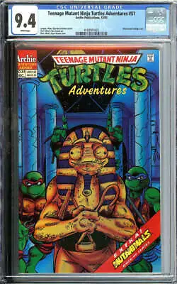 Buy Teenage Mutant Ninja Turtles Adventures #51 Cgc 9.4 White Pages // Archie 1993 • 110.42£