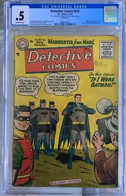Buy Detective Comics #225 (1955) CGC .5 Or 0.5 -- 1st & Origin Of Martian Manhunter • 1,655.53£