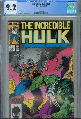 Buy Incredible Hulk #332 Cgc 9.2, 1987 • 30.03£