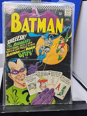 Buy Vintage 1966 Batman #179 2nd Silver Age Appearance Of The Riddler • 47.67£