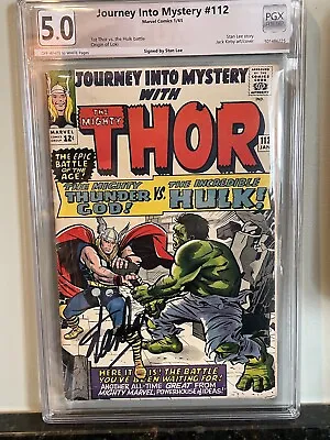 Buy Journey Into Mystery #112 - Signed By Stan Lee - 5.0 PGX Signature Series ! • 786.65£