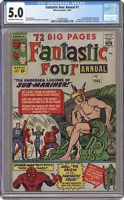 Buy Fantastic Four Annual #1 CGC 5.0 1963 1244491003 • 329.29£
