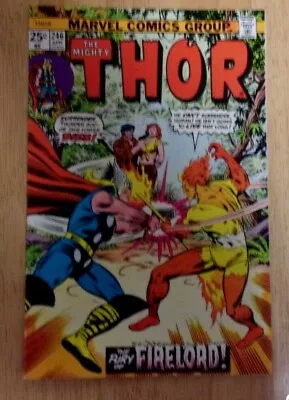 Buy Mighty Thor #246 1976 Sharp Vf+ Great Battle Cover,firelord Vs.thor!! • 18.48£