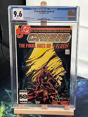 Buy Crisis On Infinite Earths #8 CGC NM+ 9.6 White Pages Death Of Barry Allen! • 60.32£